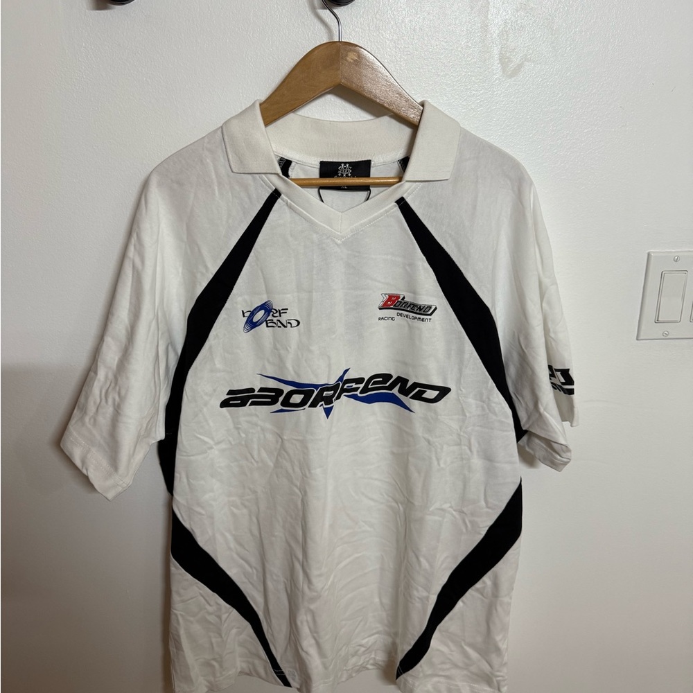Supermade White & Black Racer Polo Shirt, Men’s XL, New With Tags